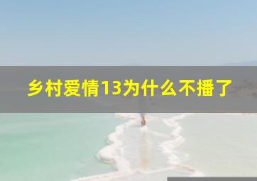 乡村爱情13为什么不播了