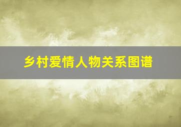 乡村爱情人物关系图谱