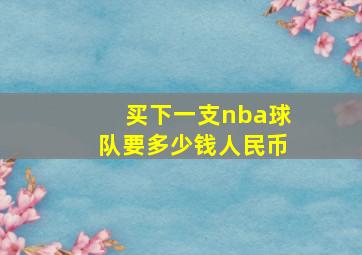 买下一支nba球队要多少钱人民币