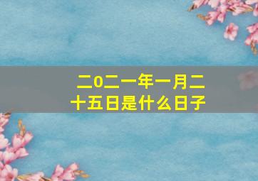 二0二一年一月二十五日是什么日子