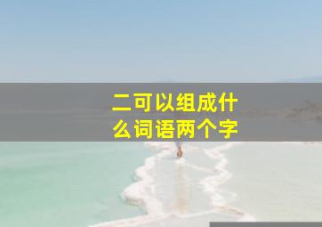 二可以组成什么词语两个字