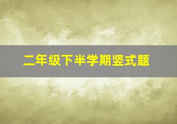 二年级下半学期竖式题