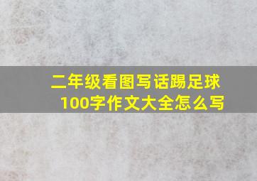 二年级看图写话踢足球100字作文大全怎么写