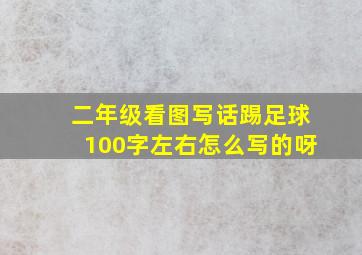 二年级看图写话踢足球100字左右怎么写的呀