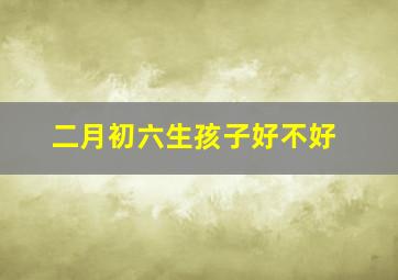 二月初六生孩子好不好