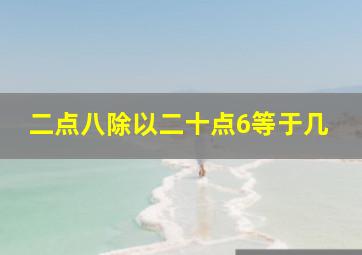 二点八除以二十点6等于几