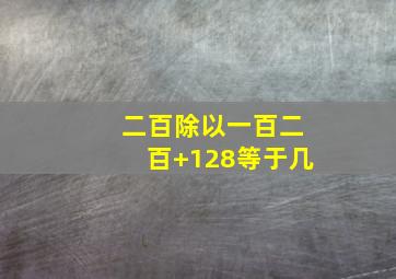 二百除以一百二百+128等于几