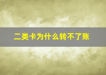 二类卡为什么转不了账