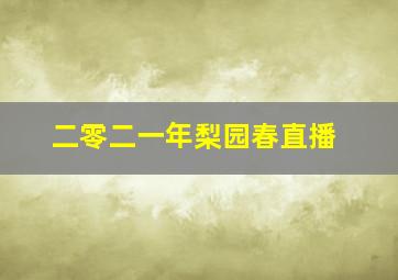 二零二一年梨园春直播