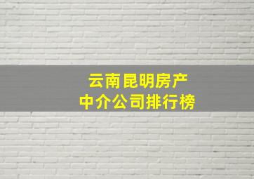 云南昆明房产中介公司排行榜