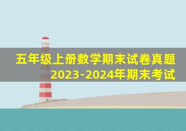 五年级上册数学期末试卷真题2023-2024年期末考试