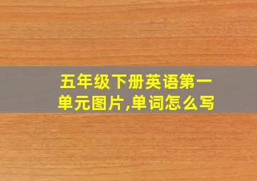 五年级下册英语第一单元图片,单词怎么写