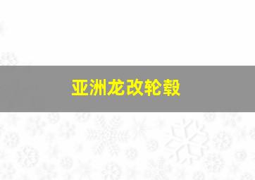 亚洲龙改轮毂