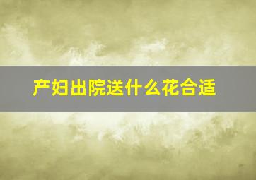 产妇出院送什么花合适