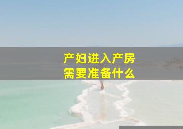 产妇进入产房需要准备什么