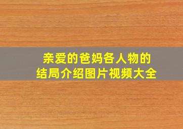 亲爱的爸妈各人物的结局介绍图片视频大全