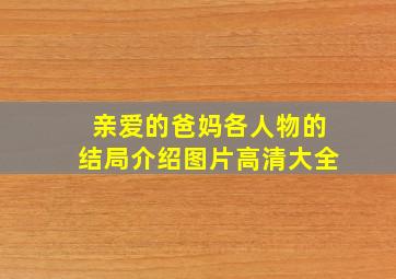 亲爱的爸妈各人物的结局介绍图片高清大全