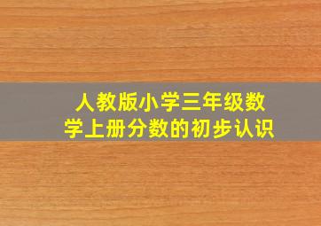 人教版小学三年级数学上册分数的初步认识