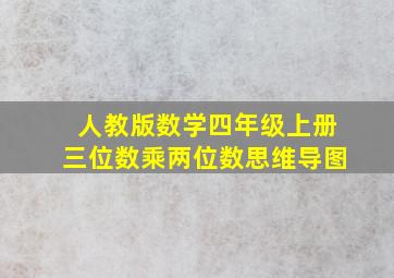 人教版数学四年级上册三位数乘两位数思维导图