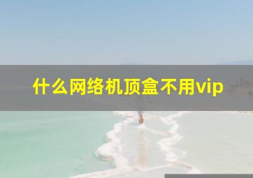 什么网络机顶盒不用vip