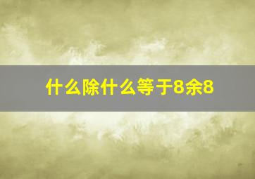 什么除什么等于8余8