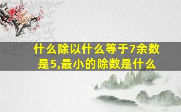 什么除以什么等于7余数是5,最小的除数是什么