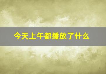 今天上午都播放了什么