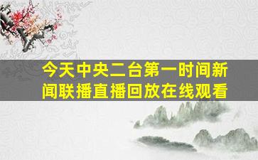 今天中央二台第一时间新闻联播直播回放在线观看