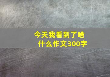 今天我看到了啥什么作文300字