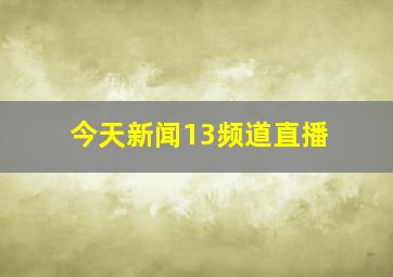 今天新闻13频道直播