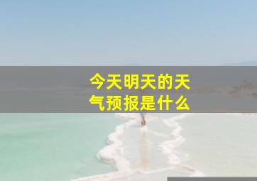 今天明天的天气预报是什么