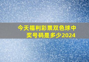 今天福利彩票双色球中奖号码是多少2024