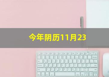 今年阴历11月23