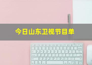 今日山东卫视节目单