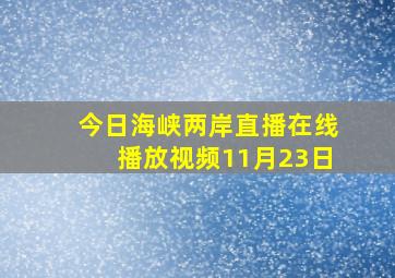 今日海峡两岸直播在线播放视频11月23日