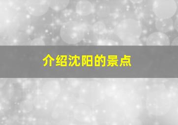 介绍沈阳的景点