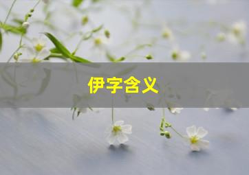 伊字含义