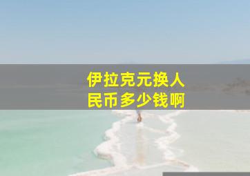 伊拉克元换人民币多少钱啊