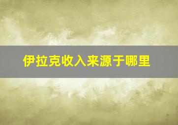 伊拉克收入来源于哪里