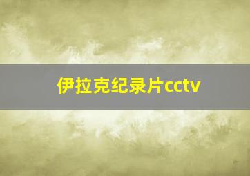 伊拉克纪录片cctv