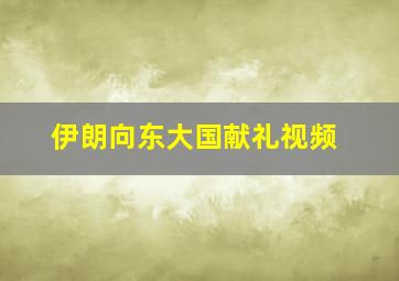 伊朗向东大国献礼视频