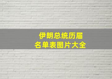 伊朗总统历届名单表图片大全