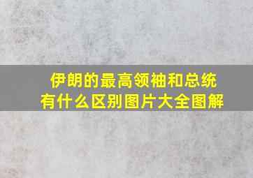 伊朗的最高领袖和总统有什么区别图片大全图解