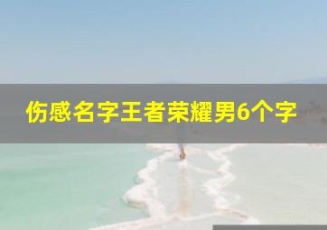 伤感名字王者荣耀男6个字