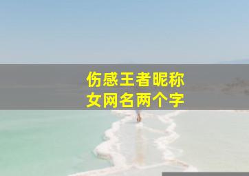 伤感王者昵称女网名两个字