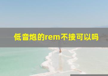 低音炮的rem不接可以吗