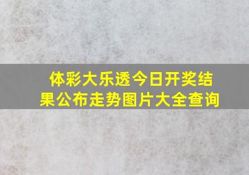 体彩大乐透今日开奖结果公布走势图片大全查询