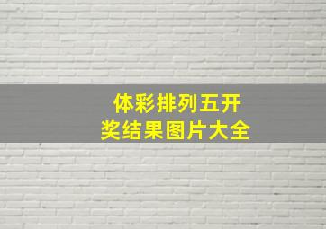 体彩排列五开奖结果图片大全