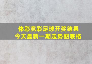 体彩竞彩足球开奖结果今天最新一期走势图表格