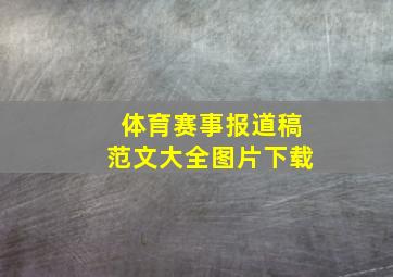 体育赛事报道稿范文大全图片下载